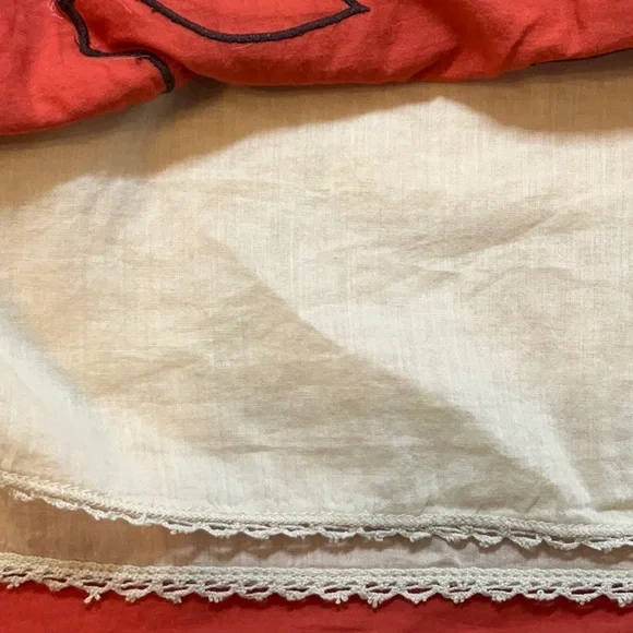 Anthropologie Lithe Sleeveless Embroidered Dress Silk Cotton Size 12 - Picture 9 of 9